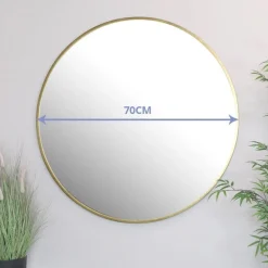 Lustro 70cm złota rama