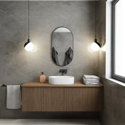 Lustro Hit Owal 50×90 cm czarna rama