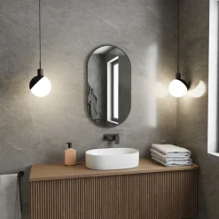 Lustro Hit Owal 50×90 cm czarna rama