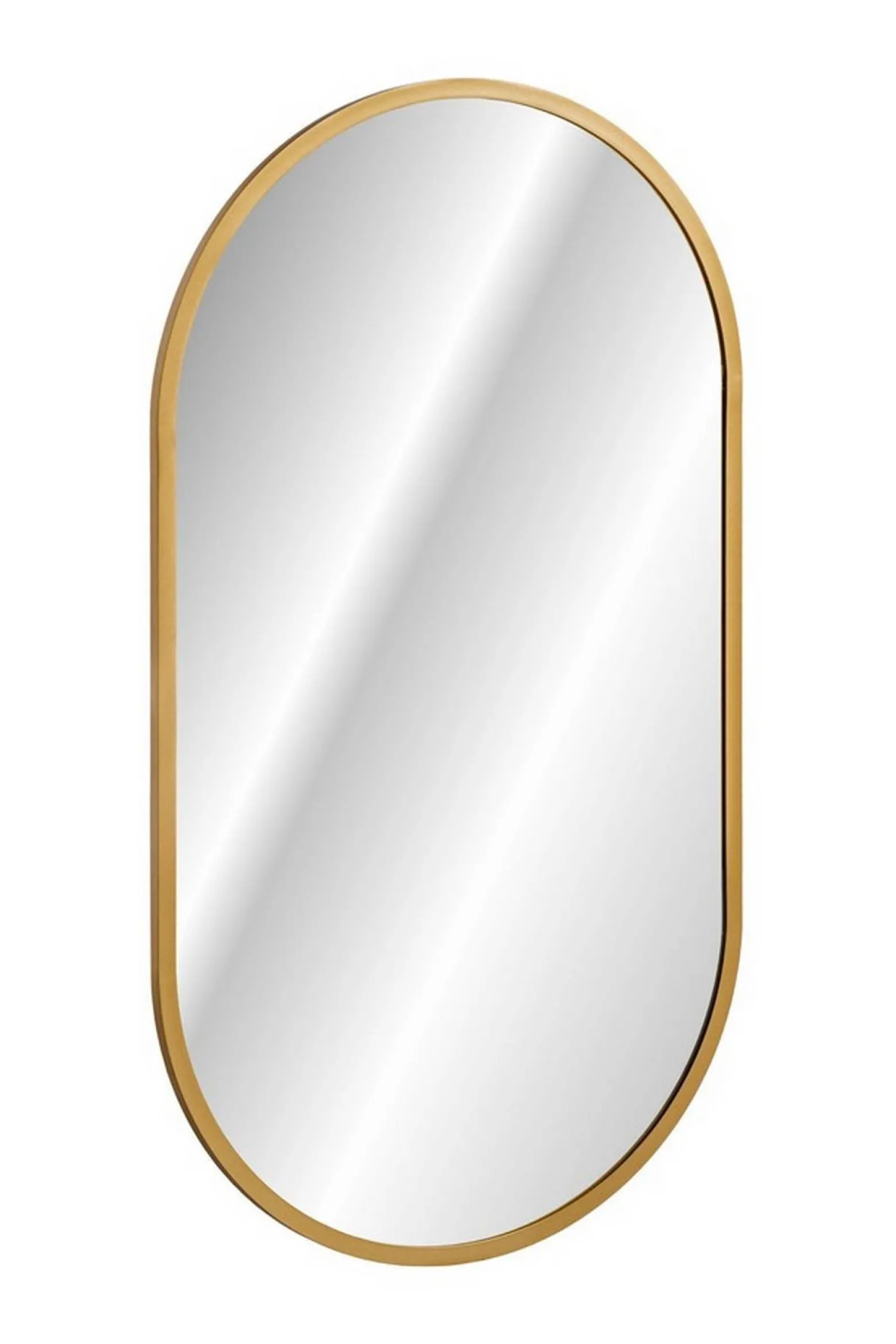 Lustro LED Złote Apollo 90x50 Owalne