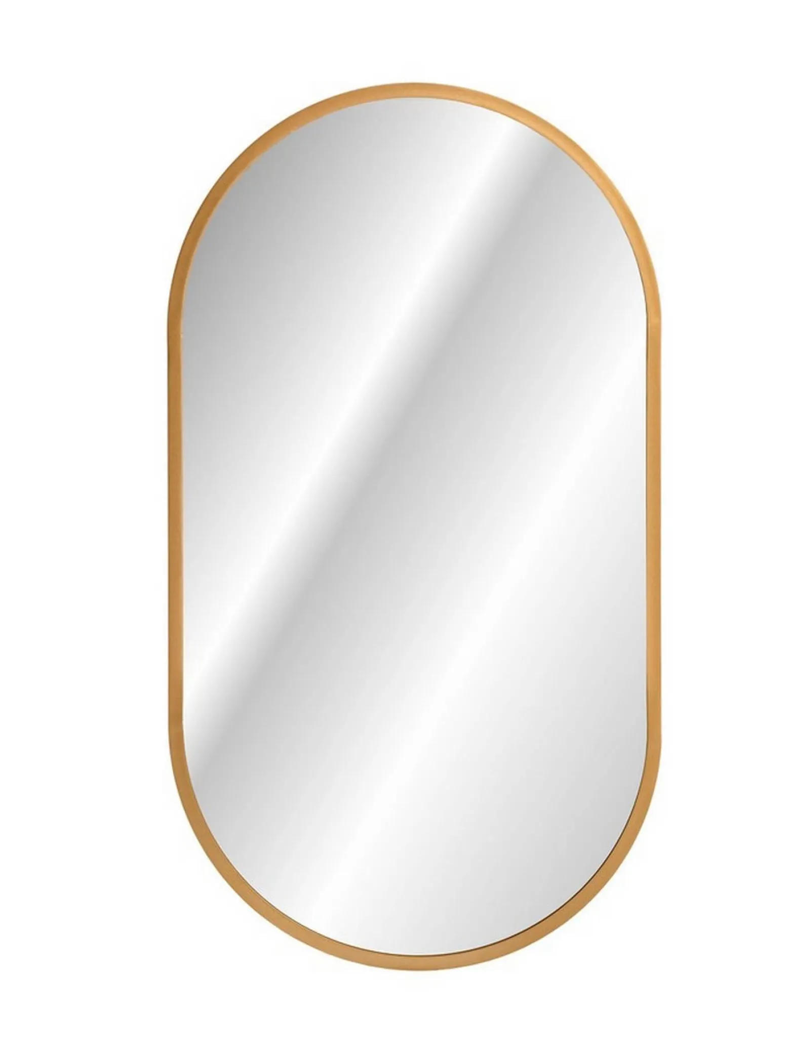 Lustro LED Złote Apollo 90x50 Owalne