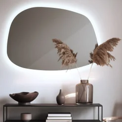 Lustro Nietypowe z Podświetleniem LED | Światło Zimne | 49 x 34 cm