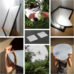 Lustro Okrągłe Asymetryczne LED z Zimnym Światłem 50x50 Wallfluent