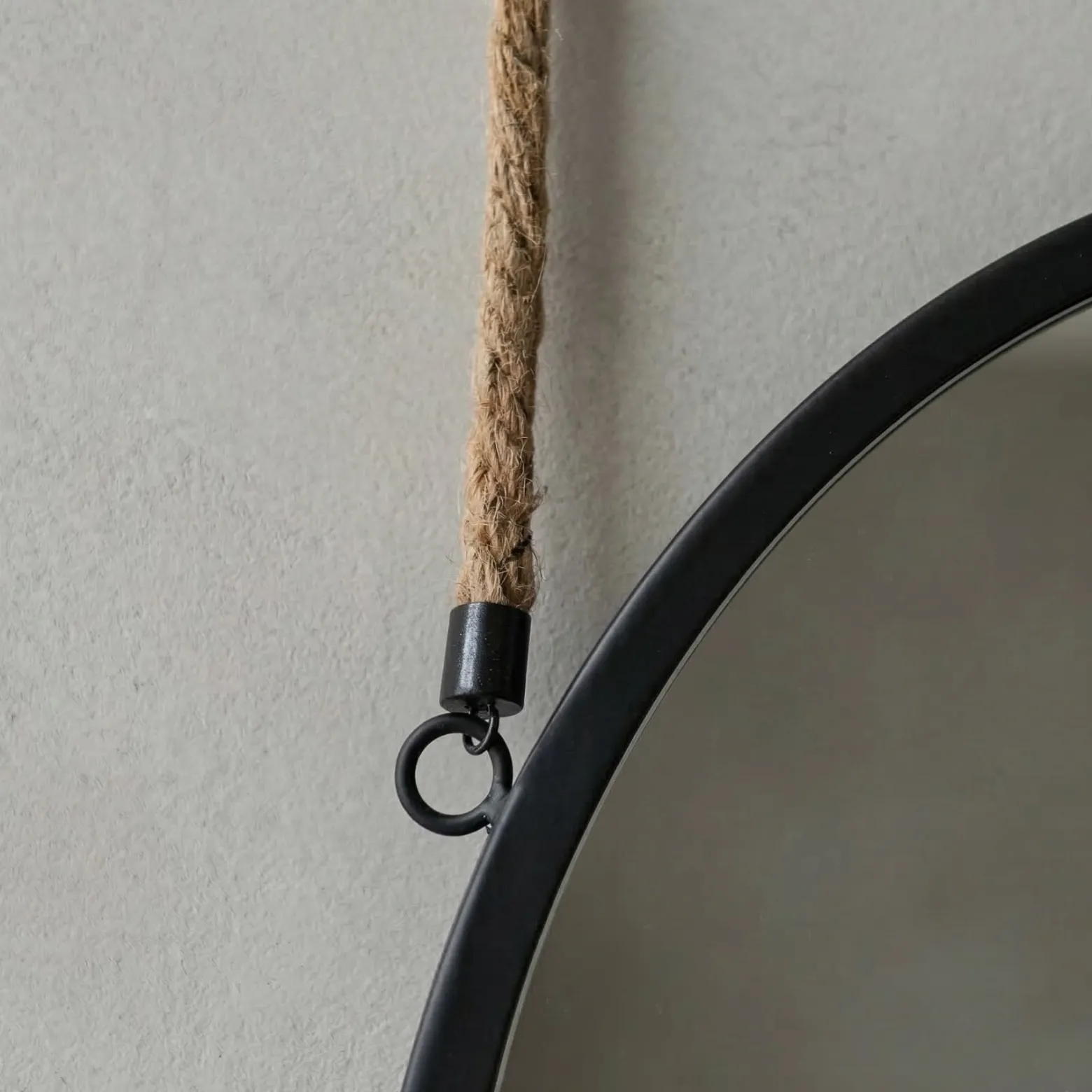 Lustro okrągłe na jutowym sznurku GEMA, Ø 37 cm