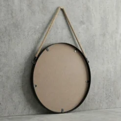 Lustro okrągłe na jutowym sznurku GEMA, Ø 37 cm