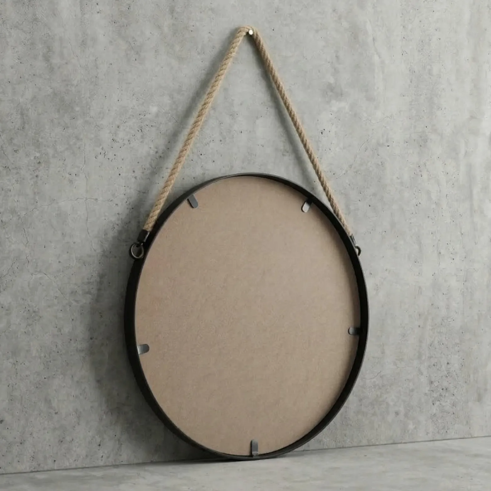 Lustro okrągłe na jutowym sznurku GEMA, Ø 37 cm