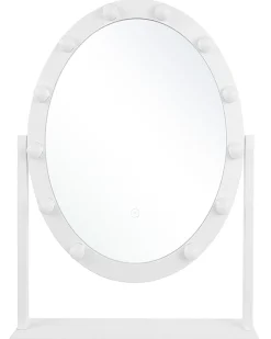 Lustro stojące LED owalne białe 50x60