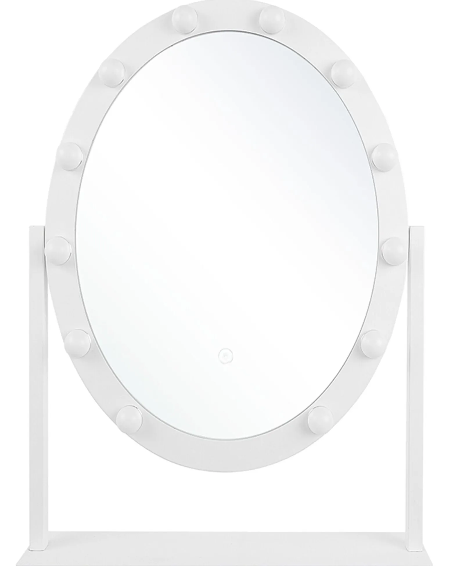 Lustro stojące LED owalne białe 50x60