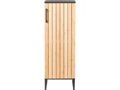 Mała szafka łazienkowa stojąca 30 x 90 cm drewno bambusowe jasny brąz