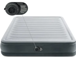 Materac dmuchany Intex dwuosobowy z wbudowaną pompką 203x152x33 cm