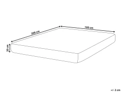 Materac kieszeniowy 160 x 200 cm średnio twardy 7-strefowy