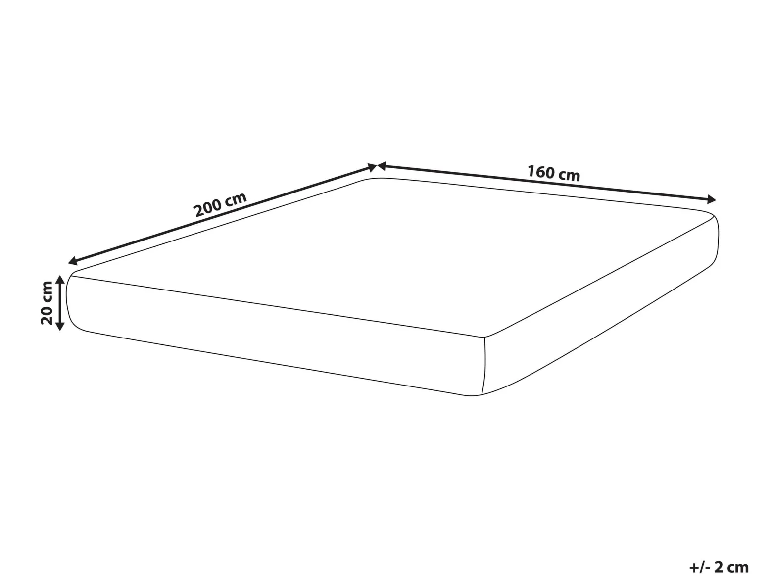 Materac kieszeniowy 160 x 200 cm średnio twardy 7-strefowy