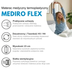 Materac Medyczny Termoelastyczny Visco Memory MEDIRO FLEX 80x200 H3/H4