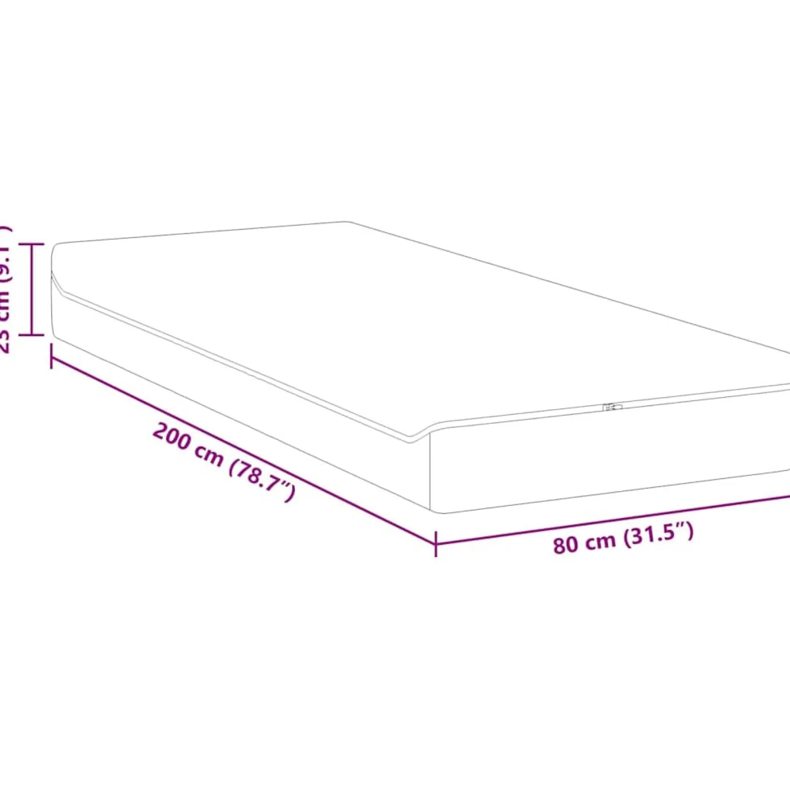 Materac Sprężynowy Do Sypialni Pokoju Biały i szary 80 x 200 cm