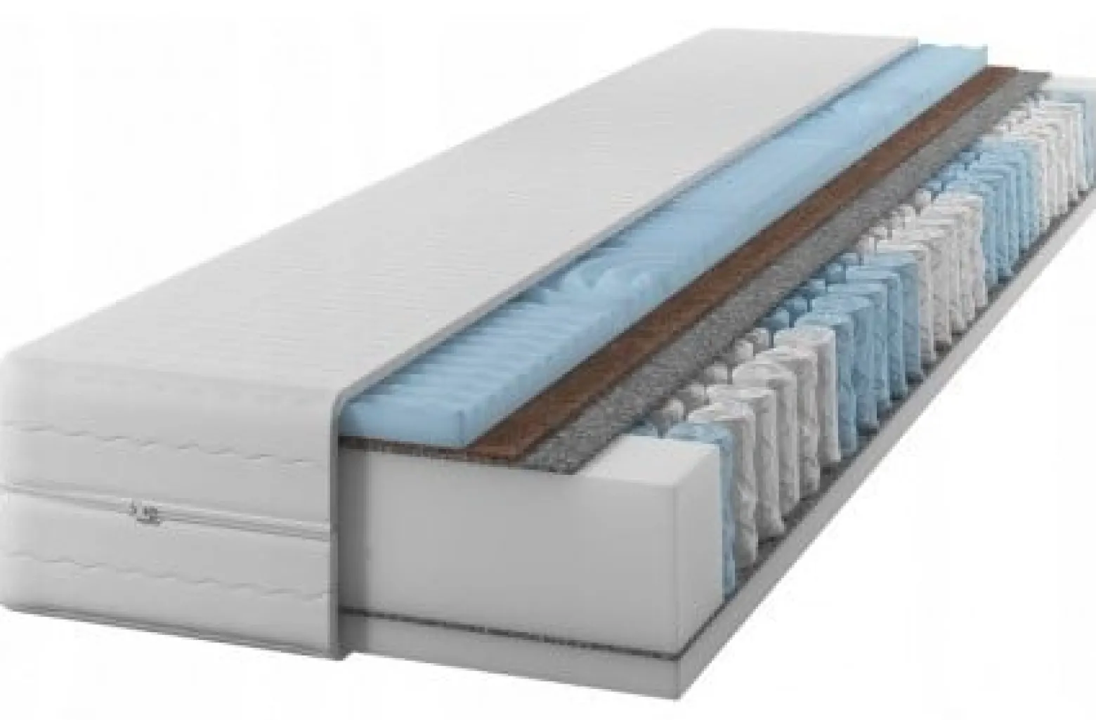 Materac sprężynowy GOLD + Pianka masująca + Kokos 70x190x20 7-stref H2/H3