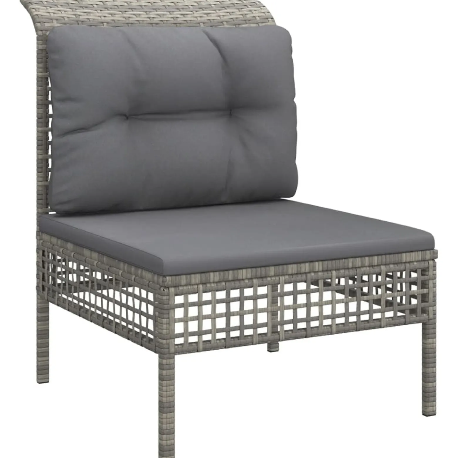 Meble ogrodowe Szary Technorattan 3x hjørne + 2x sofa środkowa vidaXL