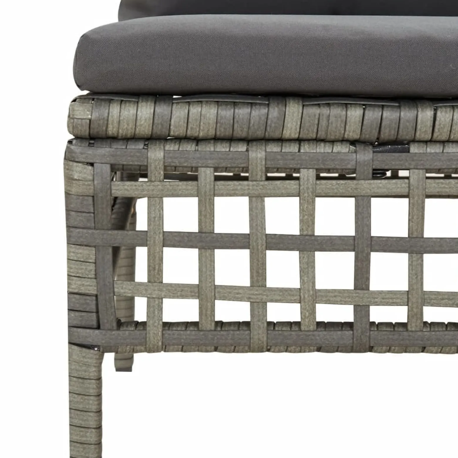 Meble ogrodowe Szary Technorattan 3x hjørne + 2x sofa środkowa vidaXL