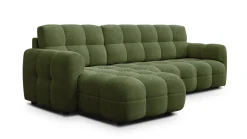 MELLOW sofa narożna 4 osobowa lewa, oliwkowa