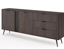 Minimalistyczna szeroka komoda w stylu japandi z szufladami MONACO