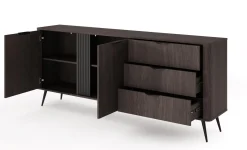 Minimalistyczna szeroka komoda w stylu japandi z szufladami MONACO