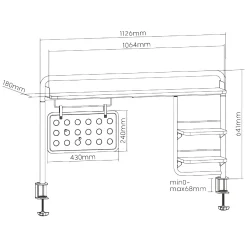 Nadstawka biurkowa Spacetronik SPB-118BB 120cm
