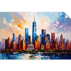 Naklejka na ścianę do salonu sypialni Feeby Nowy Jork Manhattan 30x20