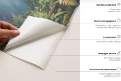Naklejka 3D tropikalna oaza wyrwa efekt w ścianie 80x80