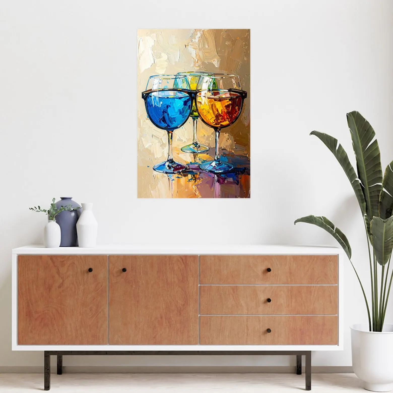 Naklejka samoprzylepna do salonu Feeby Kieliszki Napój Koktail 20x30