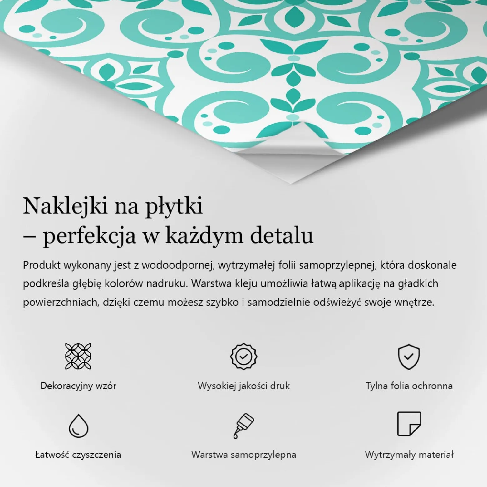 Naklejki na kafelki 10x10 cm Gładkie kamienne płytki 24 szt.