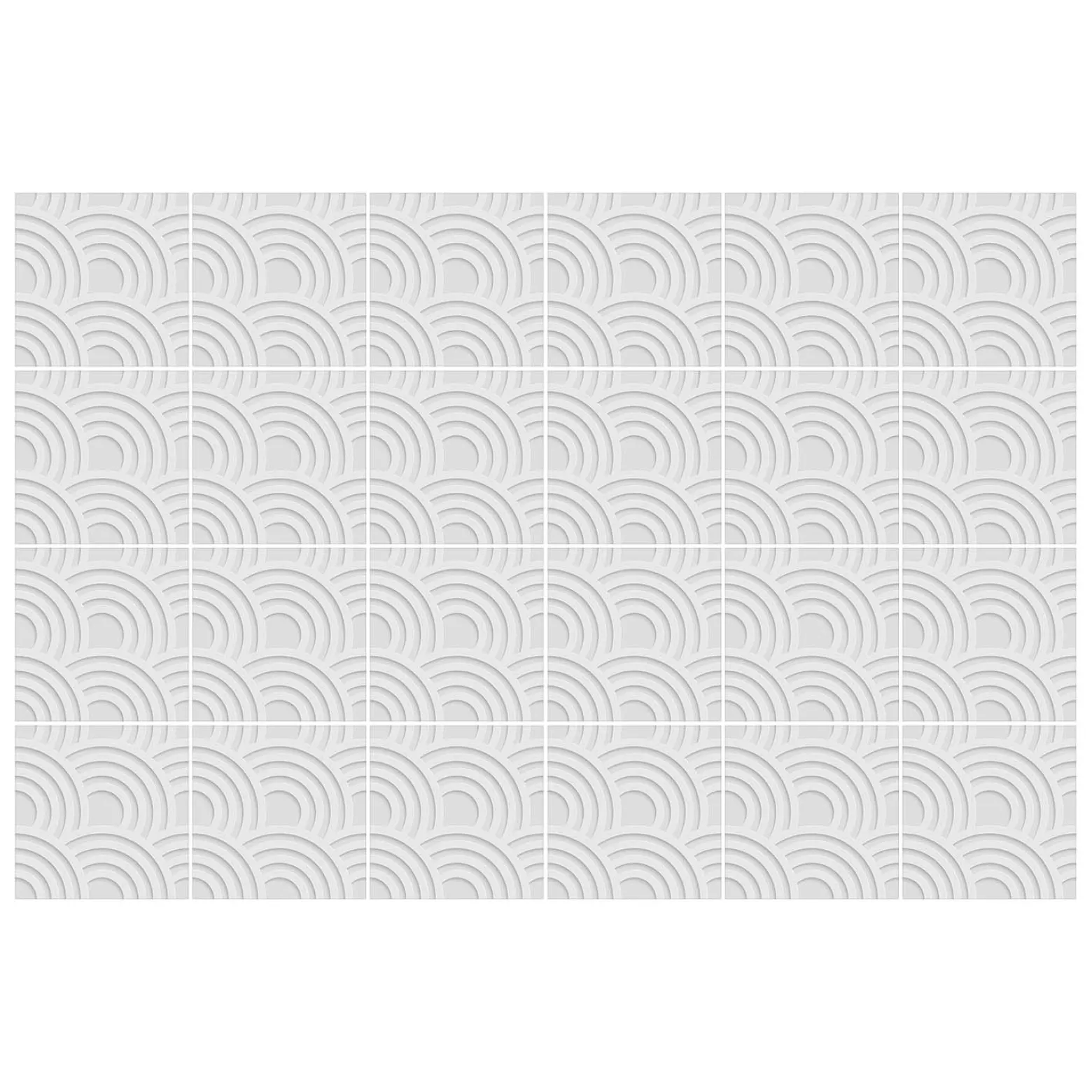 Naklejki na kafelki 10x10 cm Modne łuki 3D 24 szt.