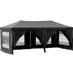 Namiot imprezowy Czarny 3 x 6 m Tkanina vidaXL