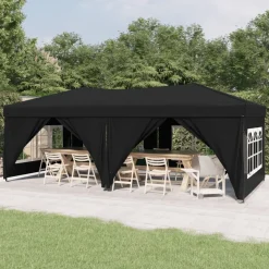 Namiot imprezowy Czarny 3 x 6 m Tkanina vidaXL