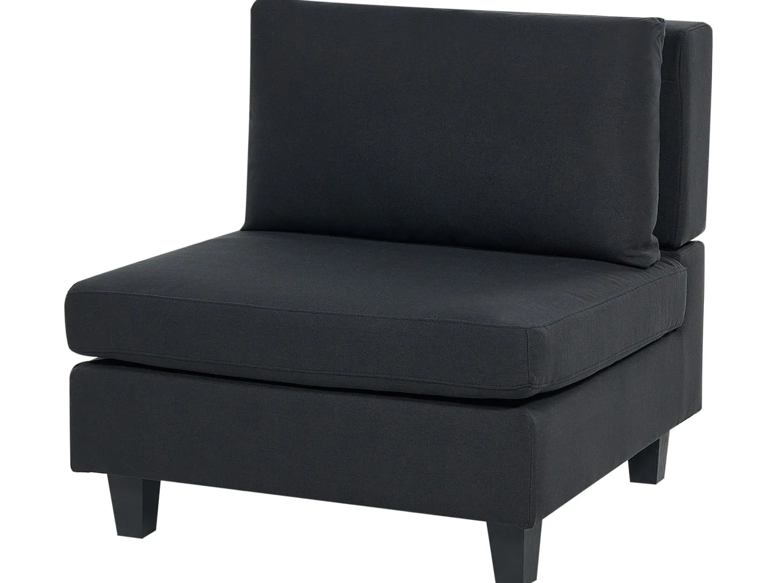 Narożna sofa modułowa tapicerowana 5-osobowa czarna