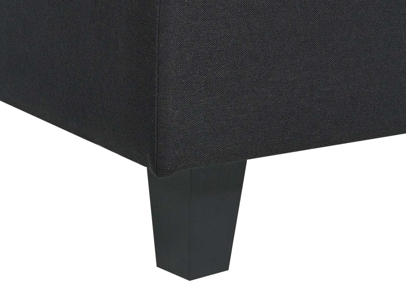 Narożna sofa modułowa tapicerowana 5-osobowa czarna