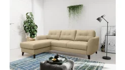 Narożnik prawostronny Vista rozkładany z pojemnikiem beżowy
