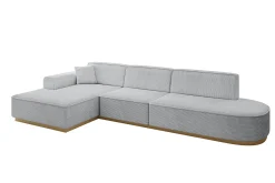Narożnik lewostronny bez funkcji spania IREA-L2-v2 327x165x80 cm Szary