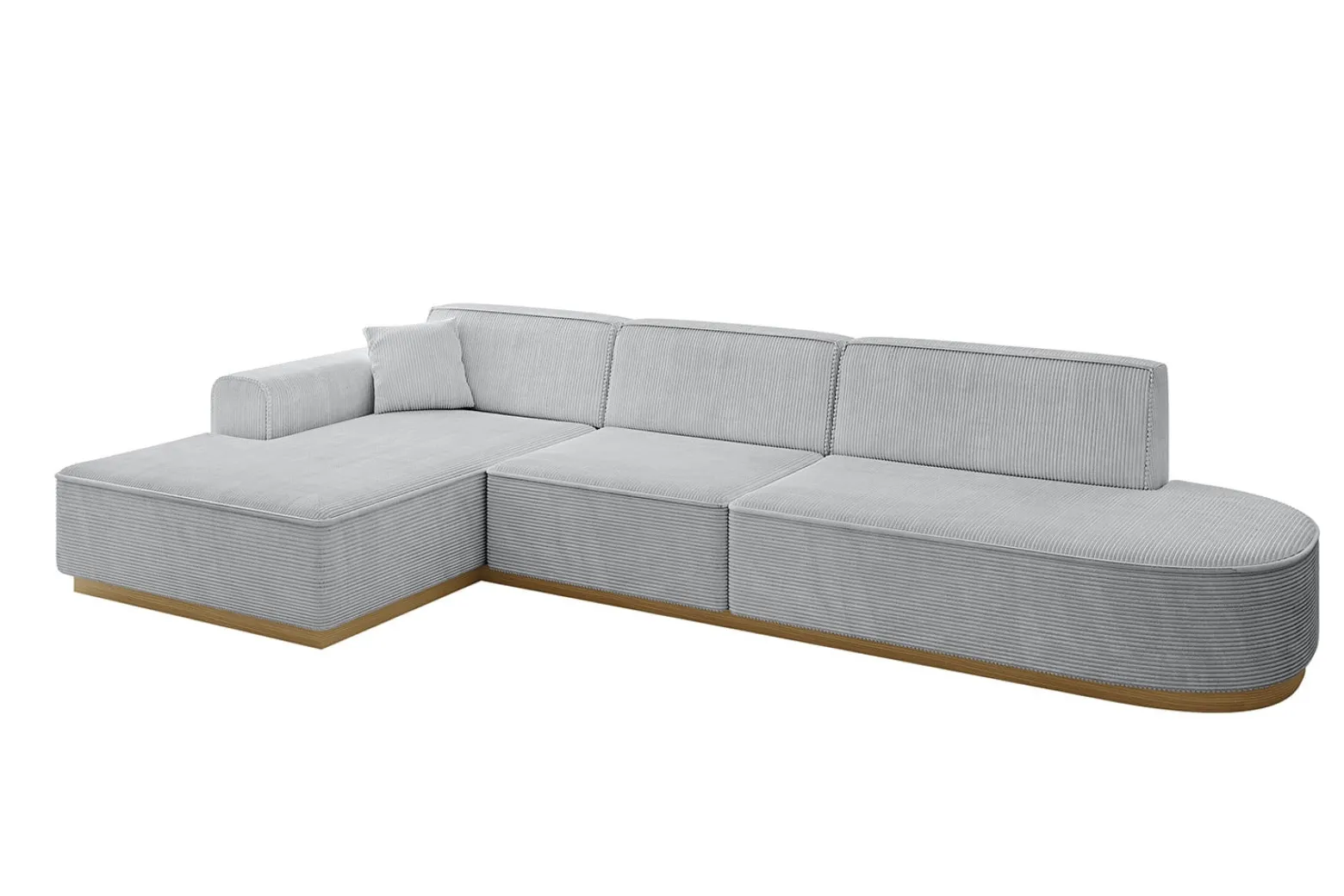 Narożnik lewostronny bez funkcji spania IREA-L2-v2 327x165x80 cm Szary