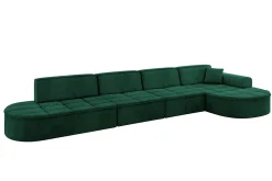 Narożnik prawostronny bez funkcji spania TARO-L3 - 413x171x79,5 Zielony