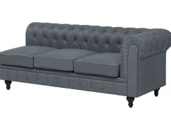 Narożnik rogówka chesterfield jasnoszary