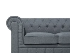 Narożnik rogówka chesterfield jasnoszary