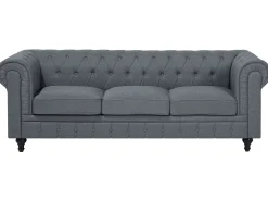 Narożnik rogówka chesterfield jasnoszary