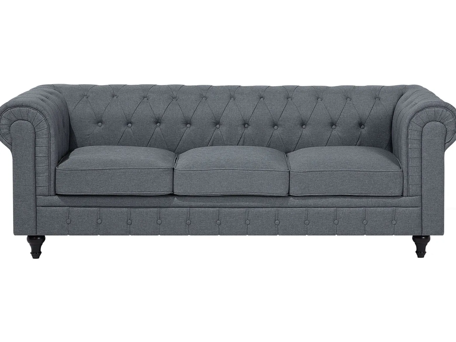 Narożnik rogówka chesterfield jasnoszary