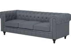 Narożnik rogówka chesterfield jasnoszary