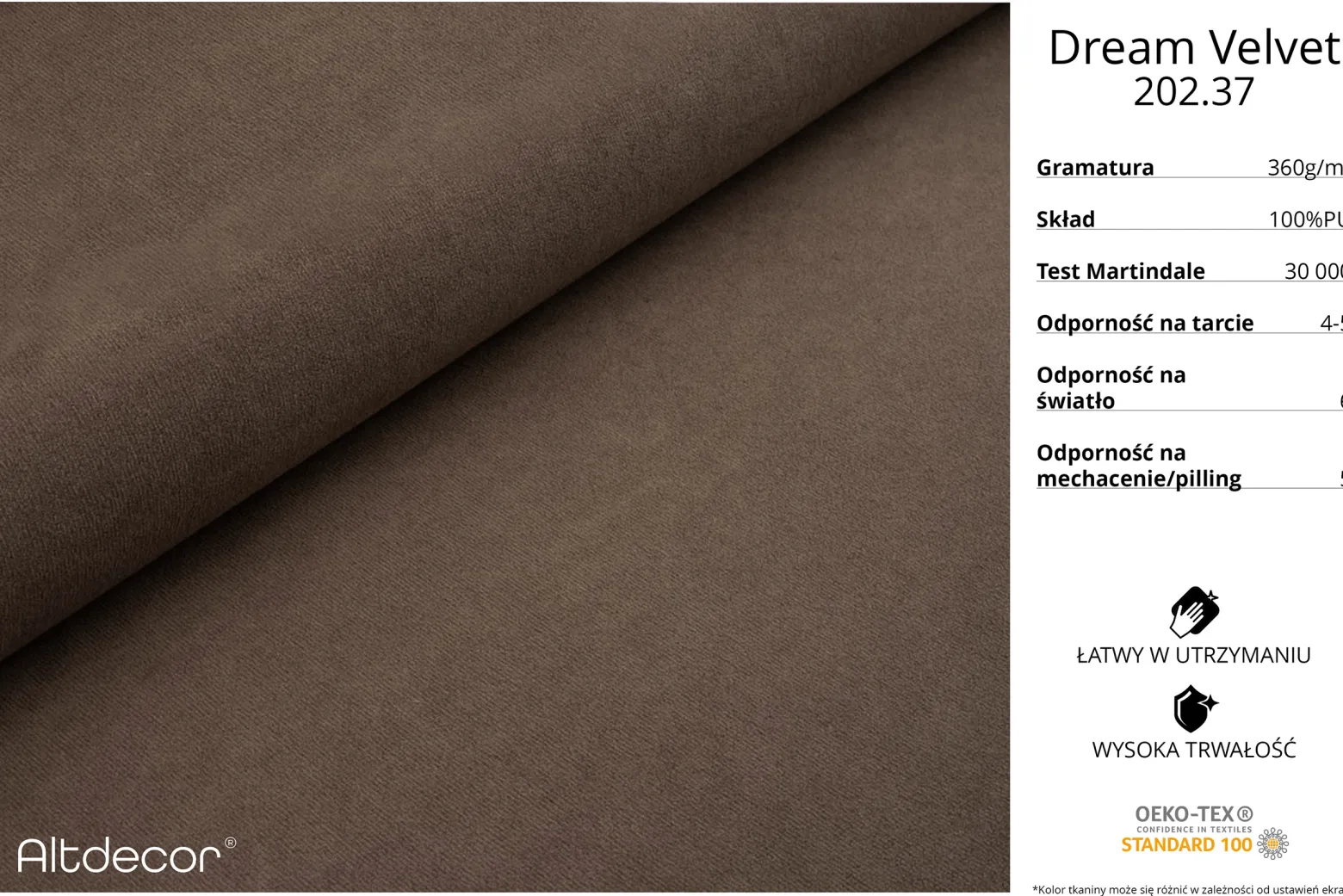 Narożnik uniwersalny bez funkcji spania MARI-U2-v2 388x171x83cm Brązowy