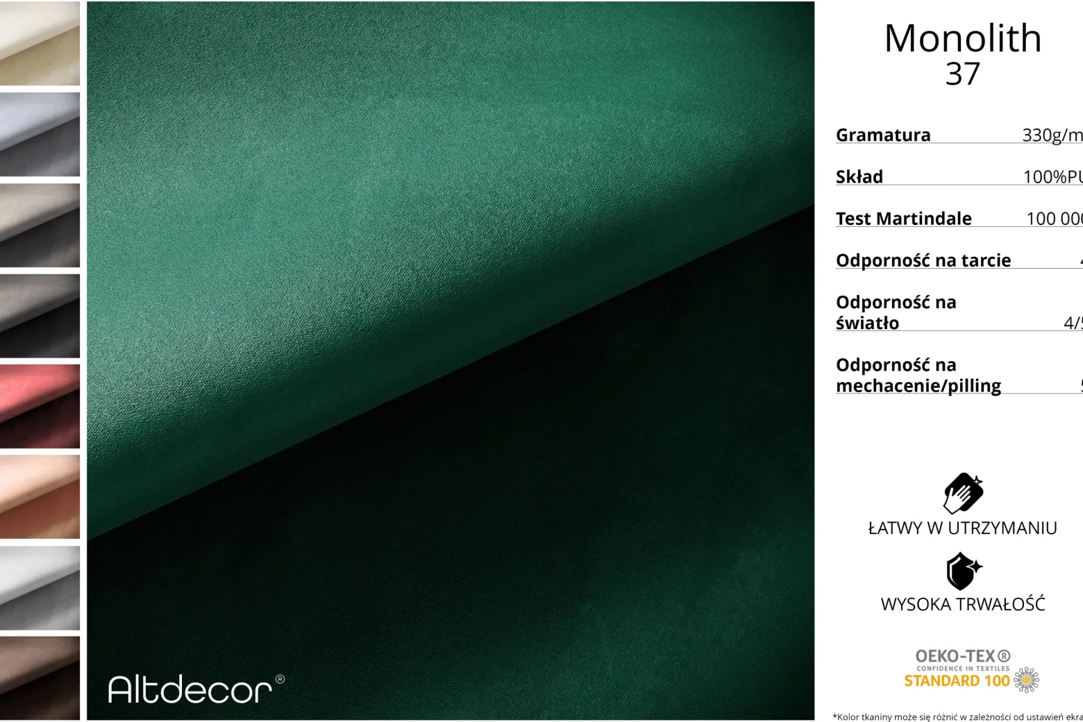 Narożnik uniwersalny modułowy Joren-U1 - 319x177x70 cm Zielony