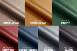 Narożnik z funkcją spania - FLORO, tkanina Monolith Czerwony Lewy