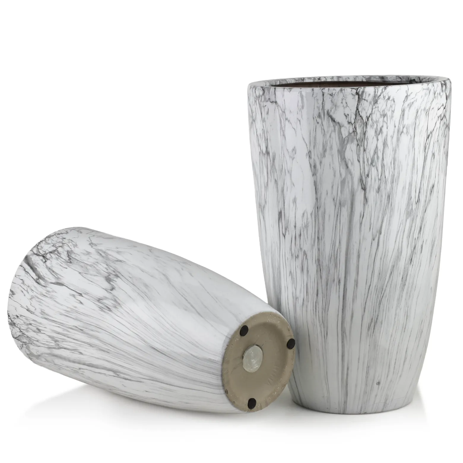 NEVA MARBLE Komplet 2 osłonek ceramicznych 39x39x62/31x31x58 cm