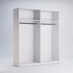 Nowoczesna Biała Szafa Przesuwna mechanizm HETTICH