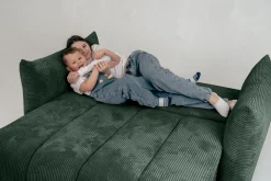 Nowoczesna Sofa Kanapa Dziecięca FLOW Funkcja spania + pojemnik na pościel
