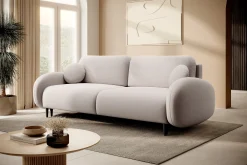 Nowoczesna sofa z funkcją spania SOFTI- Zimny beż